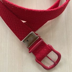 Liz Claiborne Vintage Red Woven Belt